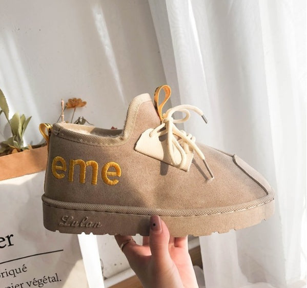 Boots women cotton shoes winter new version of the Korean
