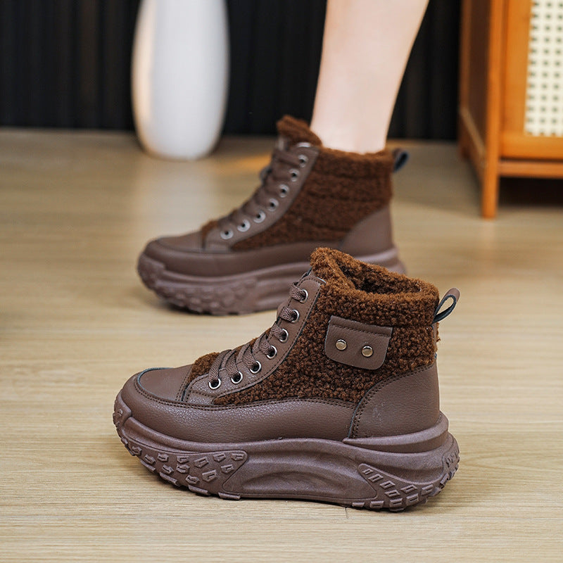 Neue warme, rutschfeste High-Top-Schneestiefel