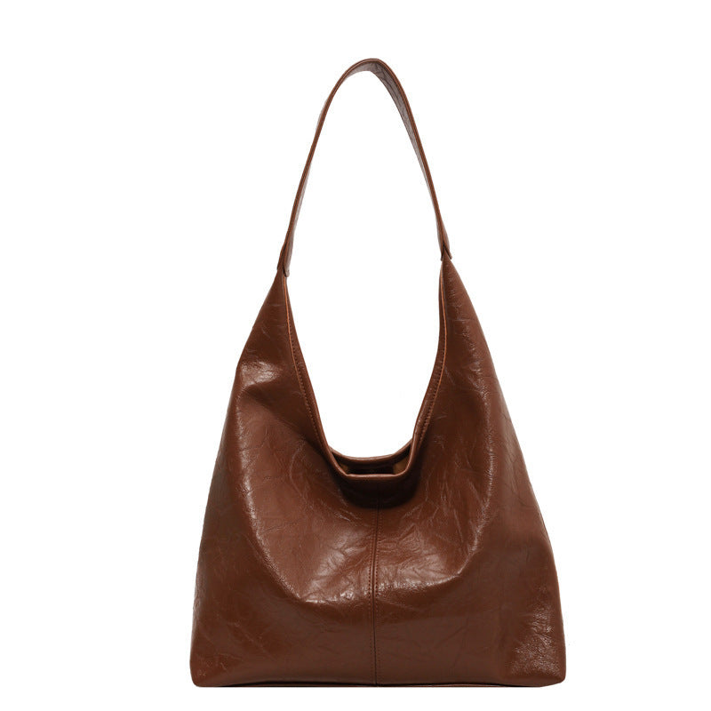 Bolso de hombro de moda para mujer, bolso de mano informal de gran capacidad de diseñador vintage, bolso de mano de moda para otoño e invierno