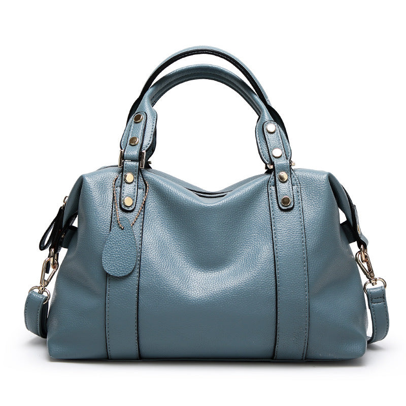 Mode Boston Schultertasche Damen Handtaschen Retro Nieten Design personalisierte Umhängetaschen