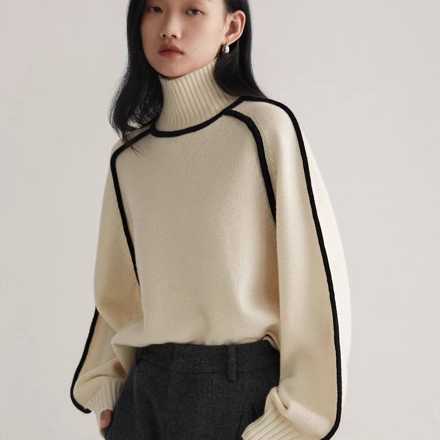 Casual Loose Pullover Knitted Sweater Fashion Knit Top Outerwear
