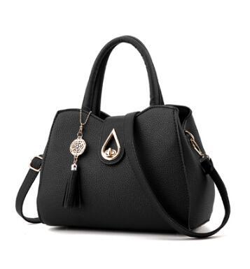 Bolso de mano para mujer, bolso de mano de piel sintética de alta calidad con borlas para mujer, bolso de hombro tipo bandolera para mujer