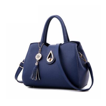 Bolso de mano para mujer, bolso de mano de piel sintética de alta calidad con borlas para mujer, bolso de hombro tipo bandolera para mujer