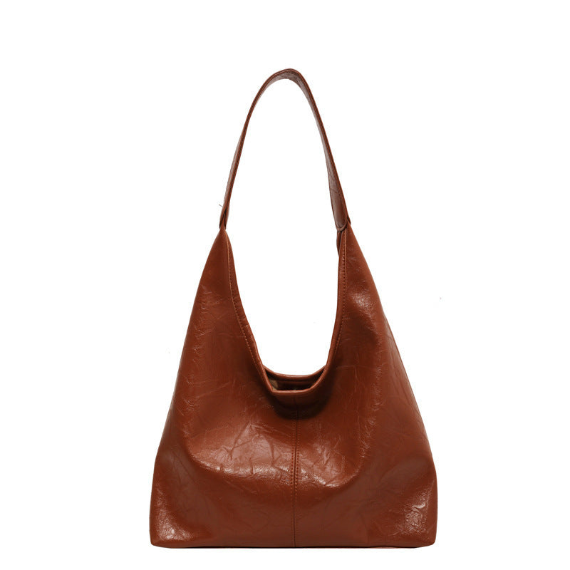 Bolso de hombro de moda para mujer, bolso de mano informal de gran capacidad de diseñador vintage, bolso de mano de moda para otoño e invierno
