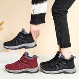 Schneestiefel Damen Klettverschluss Baumwollschuhe Winter