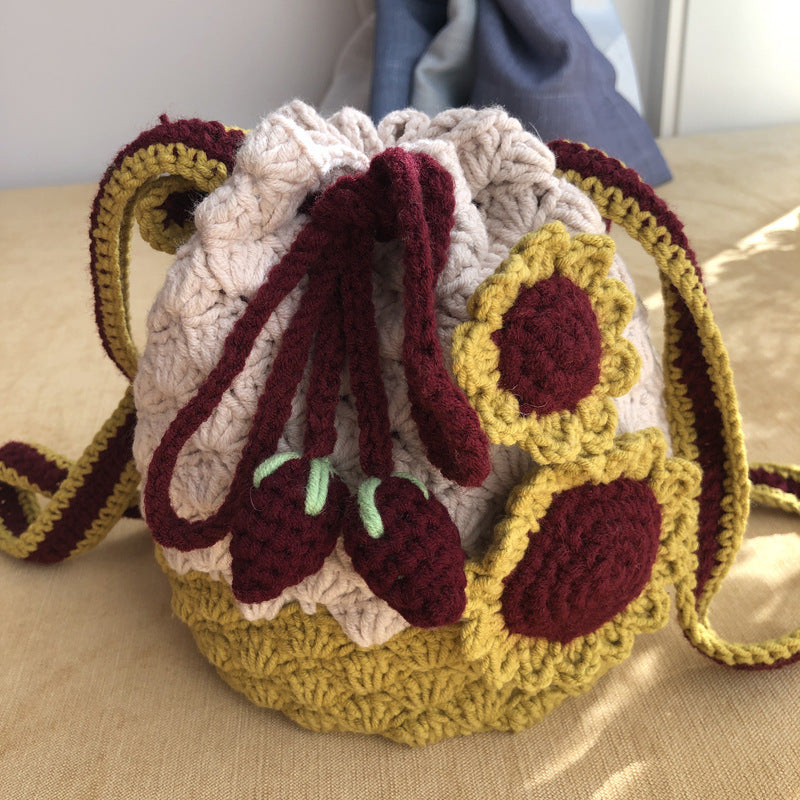 Handgemachte Stricktasche mit modischer Persönlichkeit für Damen