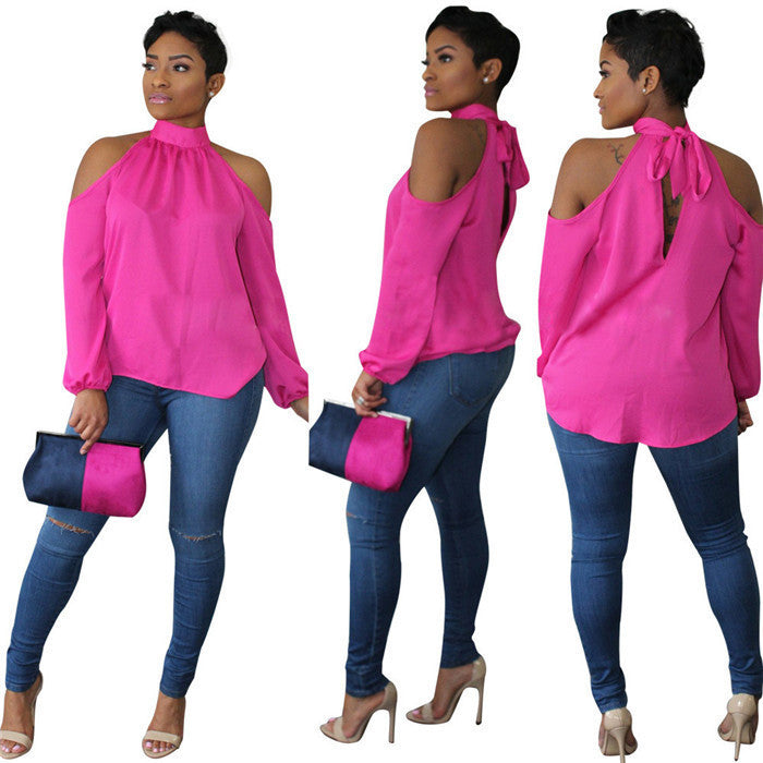 Fashion Off-shoulder Shirt Casual