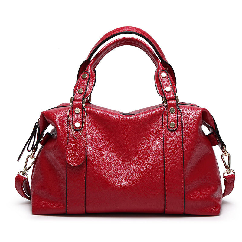 Mode Boston Schultertasche Damen Handtaschen Retro Nieten Design personalisierte Umhängetaschen