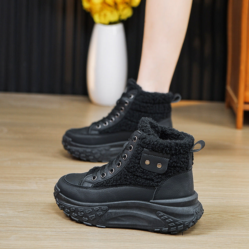 Neue warme, rutschfeste High-Top-Schneestiefel
