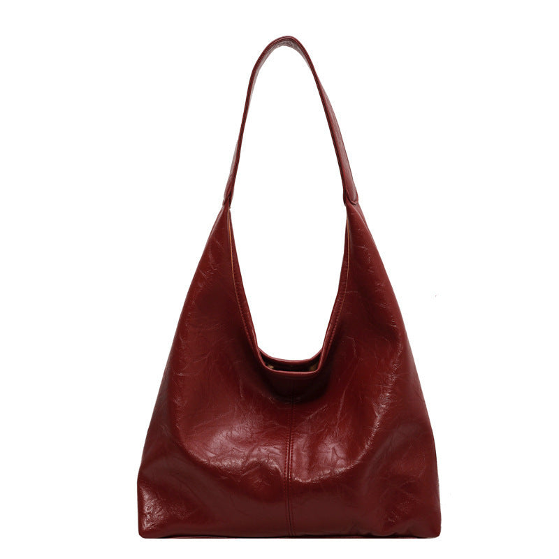 Bolso de hombro de moda para mujer, bolso de mano informal de gran capacidad de diseñador vintage, bolso de mano de moda para otoño e invierno
