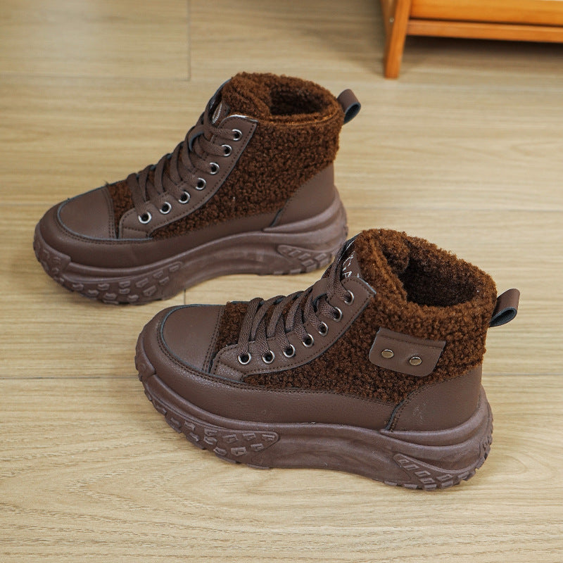 Neue warme, rutschfeste High-Top-Schneestiefel