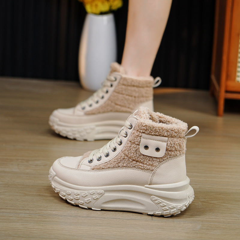 Neue warme, rutschfeste High-Top-Schneestiefel