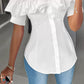 Clothing New Sweater Fashion Off-shoulder Ruffled Short Sleeves Shirt