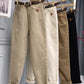Plus Size Women's High Waist Denim Thick Trousers