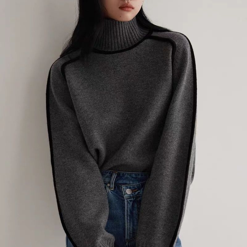 Casual Loose Pullover Knitted Sweater Fashion Knit Top Outerwear