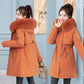 Mittellange, schlanke, modische, baumwollgefütterte Jacke für Damen