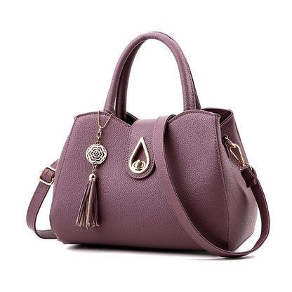 Bolso de mano para mujer, bolso de mano de piel sintética de alta calidad con borlas para mujer, bolso de hombro tipo bandolera para mujer