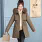 Mittellange, schlanke, modische, baumwollgefütterte Jacke für Damen