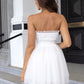 Women's Tube Top Mesh Graceful Bow Pettiskirt Dress