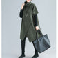 Thick Solid Color Casual Slimming High Collar Short Sleeve Easy To Match Irregular Dress