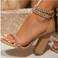 Sandalias de mujer, zapatos casuales de verano con cadenas sexys para mujer