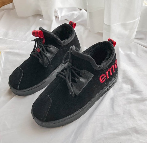 Boots women cotton shoes winter new version of the Korean