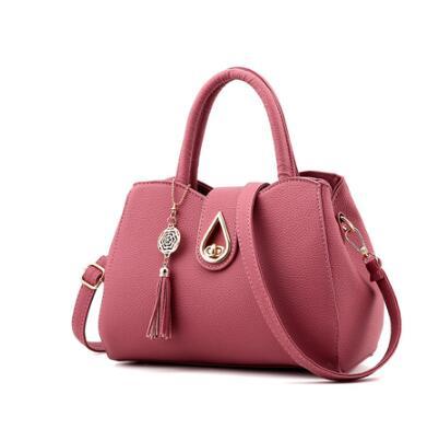 Bolso de mano para mujer, bolso de mano de piel sintética de alta calidad con borlas para mujer, bolso de hombro tipo bandolera para mujer