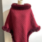 Rex Rabbit Fur Collar Shawl Cape Luxury Fur Cape Wraps Shawl Autumn Winter Fashion Graceful Cloak Outerwear Women Party Wedding Dress
