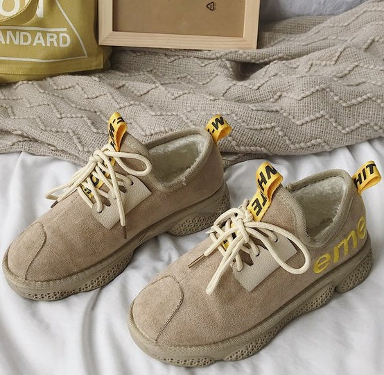 Boots women cotton shoes winter new version of the Korean