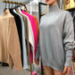 Langärmliger Pullover in Volltonfarbe für Damen