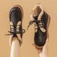 Botas de nieve de felpa con cordones, zapatos planos de forro polar cálidos de invierno para mujer, botines casuales de moda