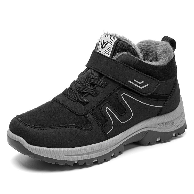 Botas de nieve para mujer con velcro y algodón para invierno
