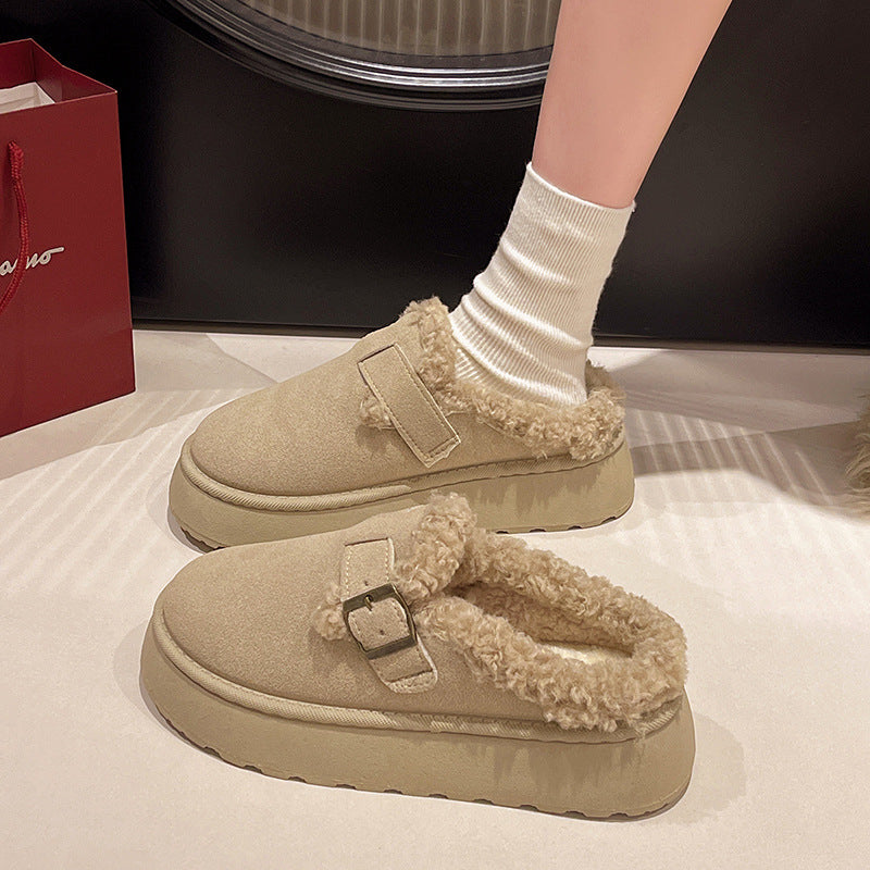 Neu Luxus Winter frauen Schuhe Plüsch Mode Retro