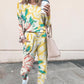 Printed Tie-dye Two-piece Fashion Casual Homewear