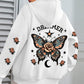 Sudadera con capucha y cordón informal con estampado de letras