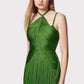 Green Halter Spaghetti Straps Tassel Dinner Ball Dress