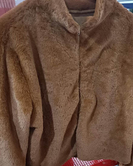 Fashion Stand Collar Plush Jacket Winter Casual