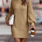 Women's Turtleneck Long Sweater Winter Fashion Long Sleeve Sweater Dress