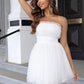 Women's Tube Top Mesh Graceful Bow Pettiskirt Dress