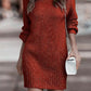 Women's Turtleneck Long Sweater Winter Fashion Long Sleeve Sweater Dress