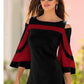 Women's Off-the-shoulder Flared Sleeves Top T-shirt