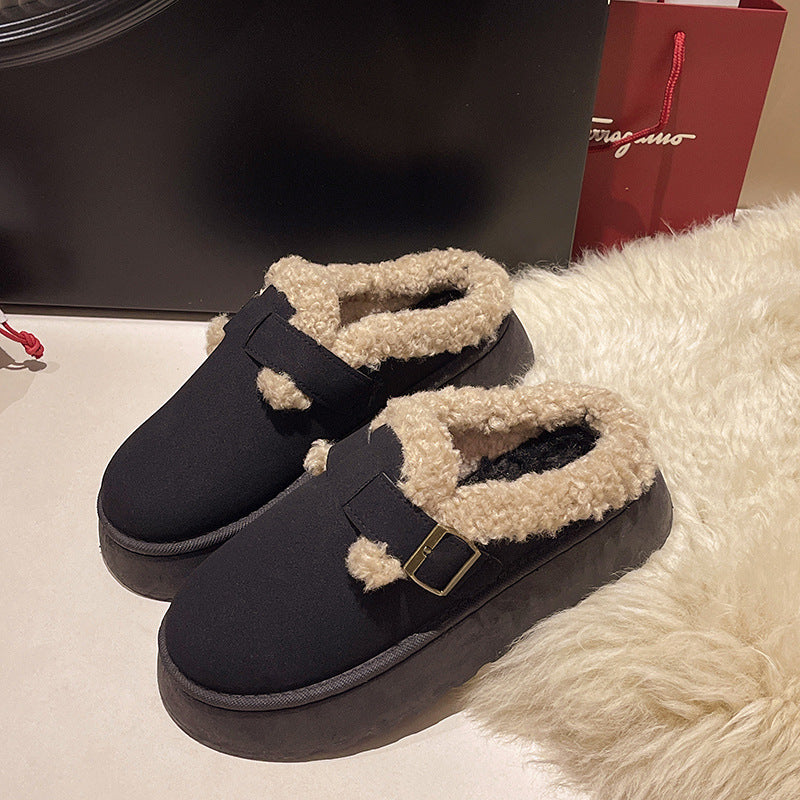 Neu Luxus Winter frauen Schuhe Plüsch Mode Retro