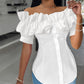 Clothing New Sweater Fashion Off-shoulder Ruffled Short Sleeves Shirt