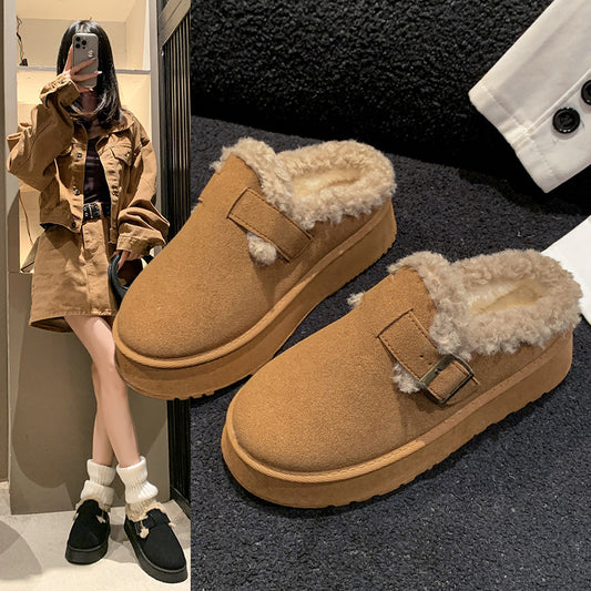 Neu Luxus Winter frauen Schuhe Plüsch Mode Retro