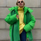 Abrigo de moda con capucha extraíble, chaqueta de algodón, cálido para invierno