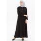 Middle East Damen Middle East Strickjacke mit Hot Fix-Strass-Reißverschluss, schmale Robe
