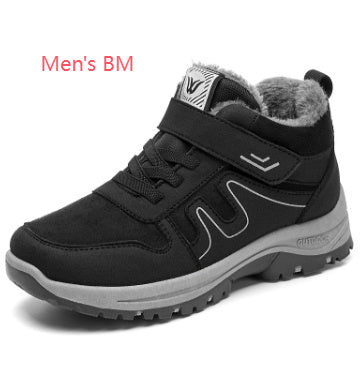 Botas de nieve para mujer con velcro y algodón para invierno