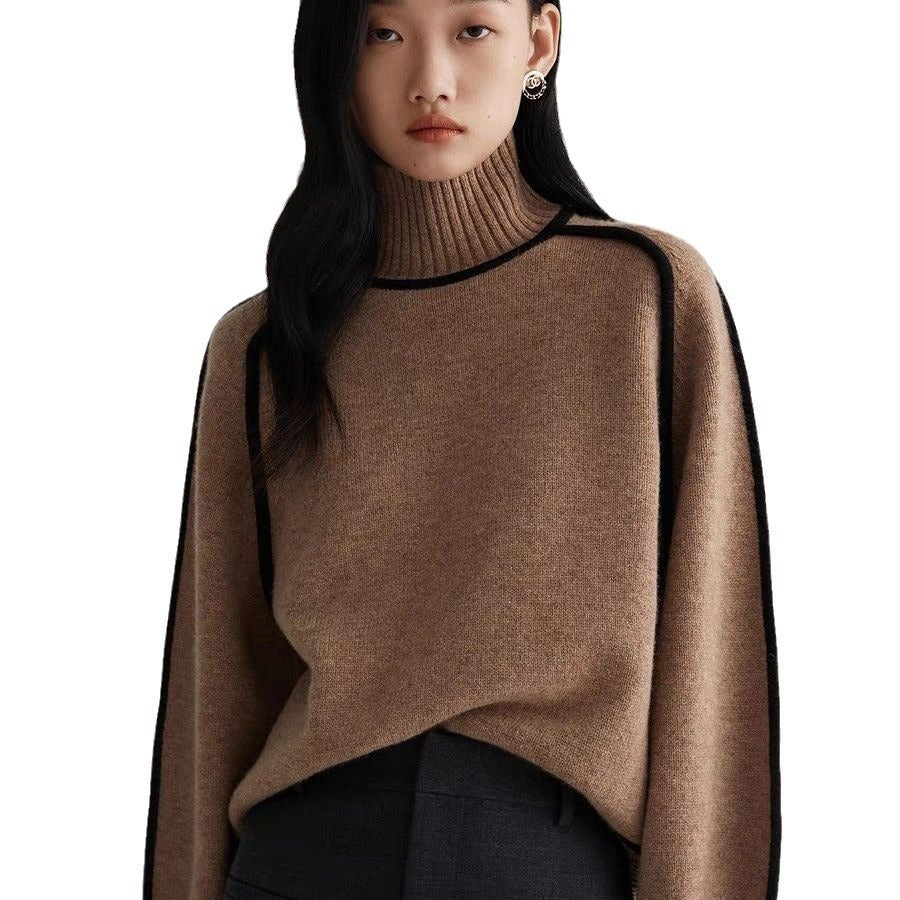 Casual Loose Pullover Knitted Sweater Fashion Knit Top Outerwear