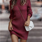 Women's Turtleneck Long Sweater Winter Fashion Long Sleeve Sweater Dress