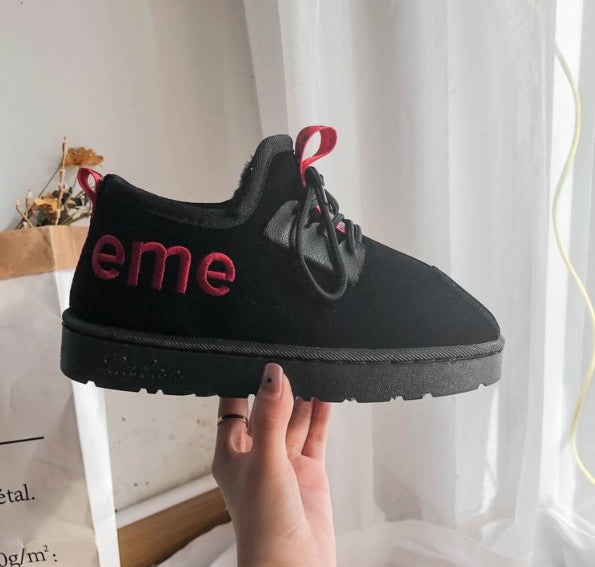 Boots women cotton shoes winter new version of the Korean